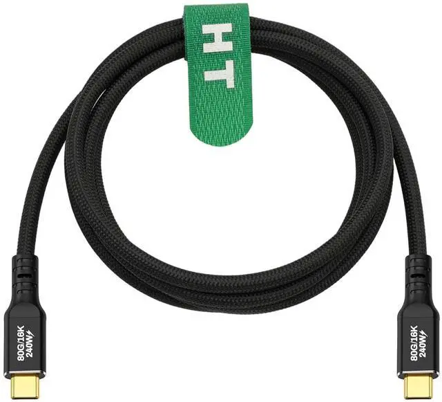 Main image of HangTon 4K/8K/16K Video Display, PD240W Power, High Speed 80Gbps Data Transfer, USB-C Cable for Mac mini, Razer Blade, AORUS, Samsung, ThinkBook Laptop Monitor Display, 1.5m