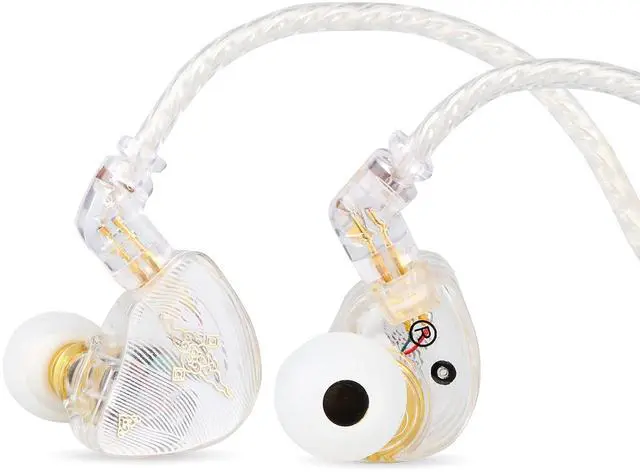 Main image of Linsoul TANGZU Waner S.G HiFi 10mm Dynamic Driver PET Diaphragm in-Ear Earphone with Ergonomic Shape, Detachable Recessed 2Pin OFC Braided Cable for Audiophile Musician DJ Stage(White, Without Mic)