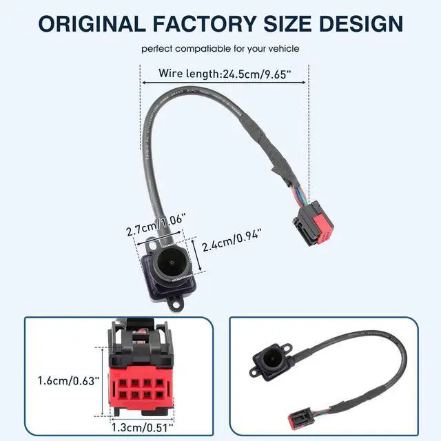 Alt view image 5 of 5 - ACAUTO Rear View Backup Reverse Camera Fit for Dodge Charger Chrysler 300 2011-2014 Parking Back Up Assist Camera Replace# 56054058AD, 56054058AE, 56054058AF