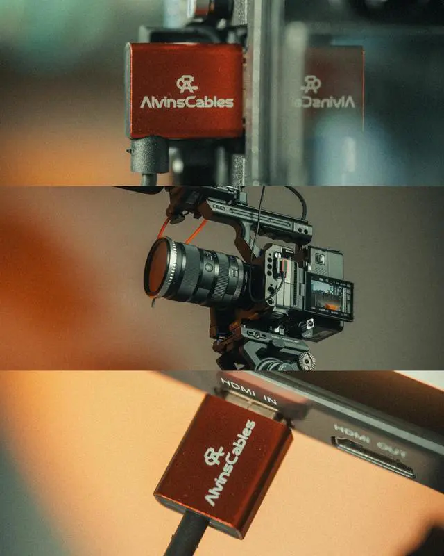 Alt view image 2 of 5 - Alvin's Cables 8K 2.1 HDMI Cable 48Gbps High Speed 2.4mm Ultra-Thin HDMI 8K@60Hz 4K@120Hz for Canon C70, for Sony A7 A9, Blackmagic Camera, Atomos, SmallHD, Right Angle to Straight 2m^^ 6.56ft