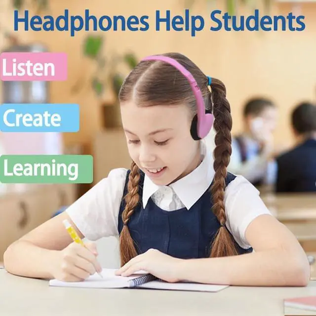 Alt view image 2 of 5 - Ladont 50 Pack Bulk Classroom Headphones for Kids Students School, Multi Color Wired Headphones for Kids Children, 3.5mm Jack for Chromebook Laptop PC Computer