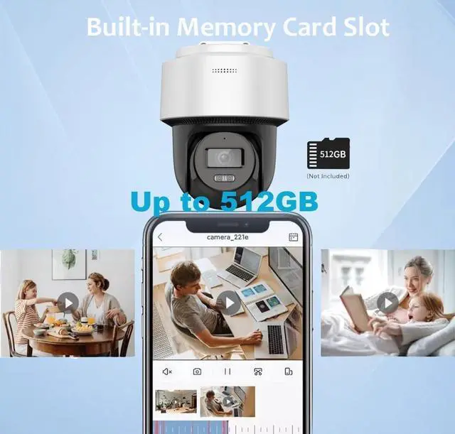 Alt view image 5 of 5 - DS-2DE2C400MWG-E 4MP Mini PT POE Outdoor Camera, 2.8MM Wide Lens, H.265+, Smart Hybrid-light, Support Human Detection and Auto-tracking, Built-in Microphone, Speaker, Card Slot(Up to 512 GB), IP66