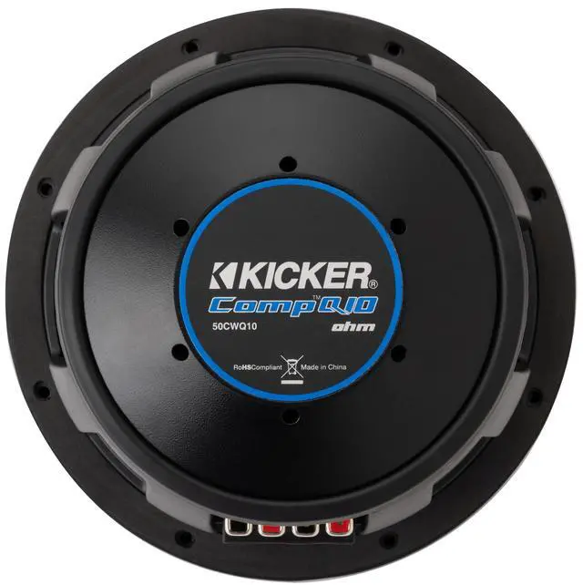 Alt view image 2 of 5 - KICKER 51CWQ102 CompQ Q-Class 10" Subwoofer, Dual 2-Ohm