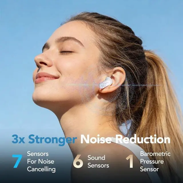 Alt view image 2 of 5 - MS122 AI Translation Earbuds, Wireless Earbuds Bluetooth 6.0 Ear Buds, Noise Cancelling Earbuds, 40H Playtime Ultra Light Waterproof Wireless Headphones for Phone Travel Work Sports (Bla