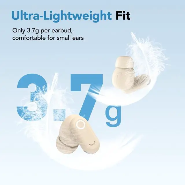 Alt view image 4 of 5 - MS122 AI Translation Earbuds, Wireless Earbuds Bluetooth 6.0 Ear Buds, Noise Cancelling Earbuds, 40H Playtime Ultra Light Waterproof Wireless Headphones for Phone Travel Work Sports (Bla