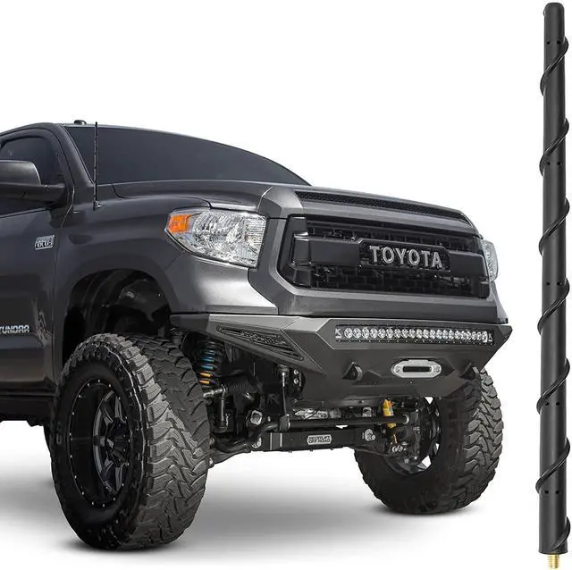 Main image of KSaAuto16 Inch Antenna for Toyota Tundra Tacoma FJ Cruiser Accessories 1995-2023 2024 2025 2026, Spiral Rubber Car Toyota Tundra Tacoma Antenna Replacement Upgrade AM FM Radio Reception