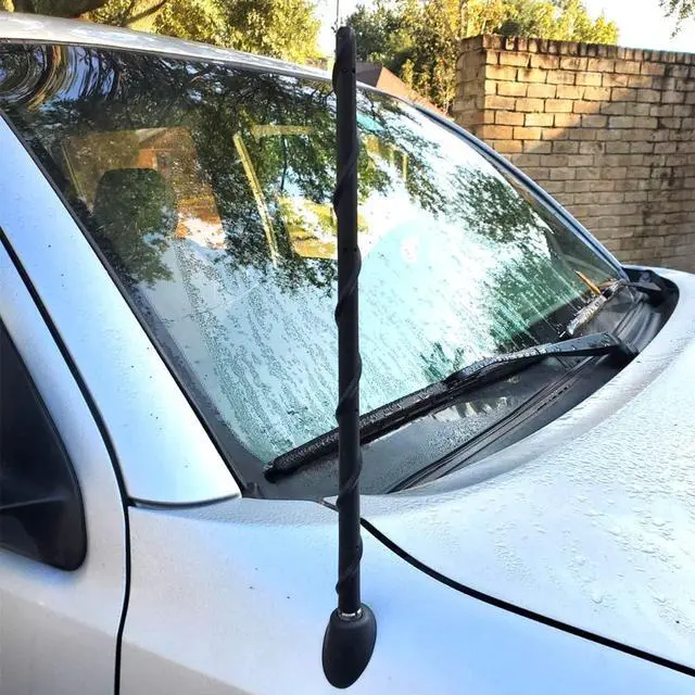 Alt view image 2 of 5 - KSaAuto16 Inch Antenna for Toyota Tundra Tacoma FJ Cruiser Accessories 1995-2023 2024 2025 2026, Spiral Rubber Car Toyota Tundra Tacoma Antenna Replacement Upgrade AM FM Radio Reception