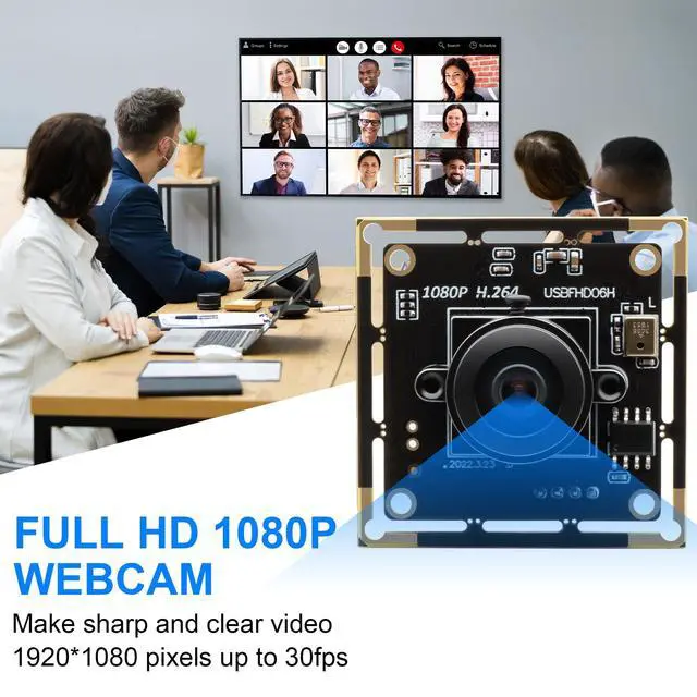 Alt view image 2 of 5 - ALPCAM USB Camera Module Wide Angle 180 Degree Fisheye USB Webcam Low Illumination 1080P Webcam for Raspberry Pi,USB2.0 Lightburn Camera,Plug and Play for Windows/Linux/Mac
