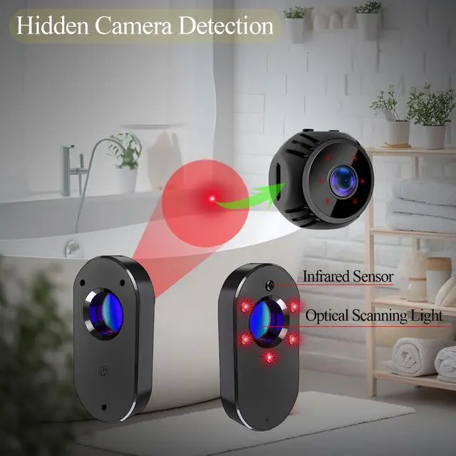 Alt view image 3 of 5 - KAXYUYA Camera Finder, Hidden Camera Detector, GPS Tracker Signal Scanner Listening Device RF Bug Detector Professional Multi-Function for Car, Hotel, Meeting