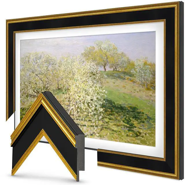 Main image of Antique Gold & Black 32" Premiere Deco TV Frame - Compatible ONLY with Samsung The Frame TVs (Fits 2021-2026, LS03A, LS03B, LS03C, LS03D, LS03FA)