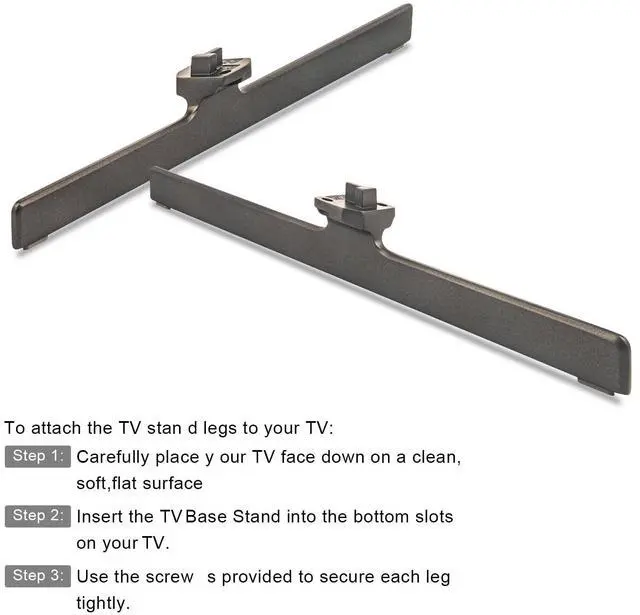 Alt view image 5 of 5 - VINABTY Base TV Stand Legs Replacement fit for Hisense Smart TV 55U6K 65U6K 55-65-Inch Class U6 Series Mini-LED ULED 4K UHD Google Smart TV