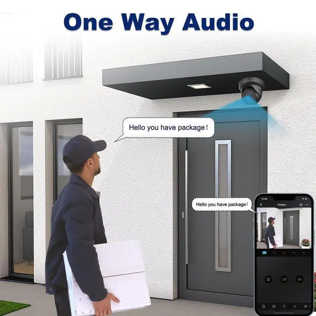 Alt view image 4 of 5 - UNILOOK 4K 8MP PoE Security Camera, Turret IP Camera Outdoor Indoor Wired, 100ft Smart Color Night Vision, Human/Vehicle Detection, IP66, Built-in Audio, @20fps, Wide Angle, Full Metal, NDAA (Black)