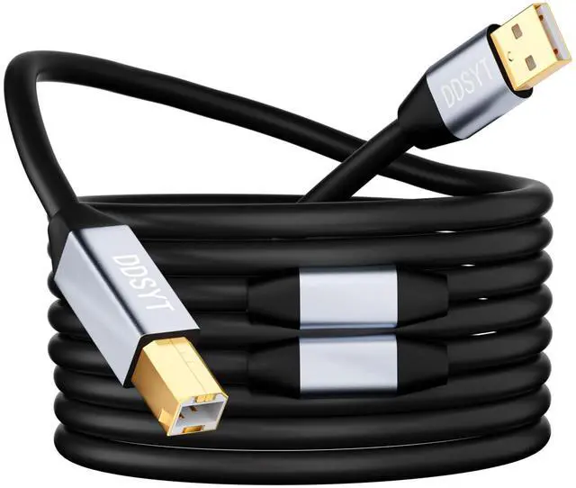 Main image of DDSYT USB 2.0 Printer Cable 60 ft - High Speed Active A to B Cord for Printers, Scanners, Fax Machines