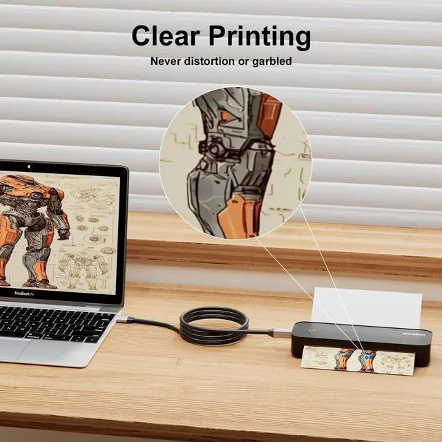 Alt view image 4 of 5 - DDSYT USB 2.0 Printer Cable 60 ft - High Speed Active A to B Cord for Printers, Scanners, Fax Machines