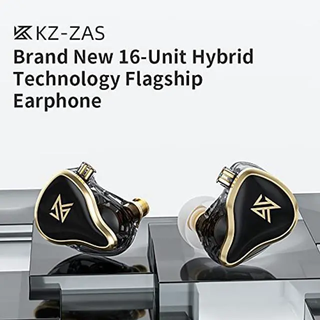 Alt view image 2 of 5 - Linsoul KZ ZAS 7BA+1DD in-Ear Monitor, HiFi Bass Earbuds, Gaming Earbuds, Hybrid IEM Earphones with Recessed 2pin Cable for Audiophile Musician(Without Mic, Black)