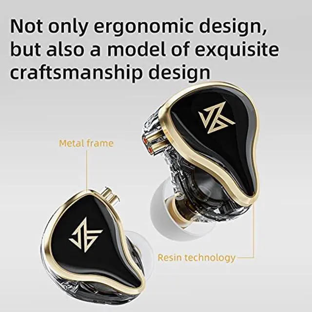 Alt view image 5 of 5 - Linsoul KZ ZAS 7BA+1DD in-Ear Monitor, HiFi Bass Earbuds, Gaming Earbuds, Hybrid IEM Earphones with Recessed 2pin Cable for Audiophile Musician(Without Mic, Black)