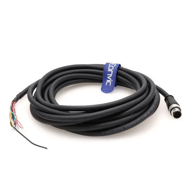 Alt view image 4 of 5 - Eonvic M12 12 Pin A Code Male to Flying Leads CCB-PWRIO High Flex Shielded Cable for Cognex Camera in Sight 2000 Series Visual Sensors in Sight 2000 7000 8000 Zebra FXR90 Reader