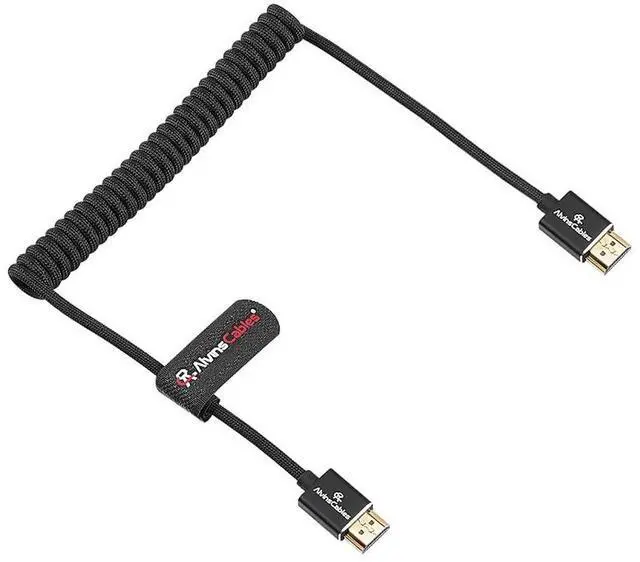 Main image of Alvin's Cables 8K 2.1 Full HDMI Cable, Z-CAM HDMI Type A Coiled Cable for ATOMOS Ninja V, Flexible Durable Camera Cable for BMPCC, for Panasonic S1H GH5, for Sony A7S3 A9 A74 A7siii, for Canon C70