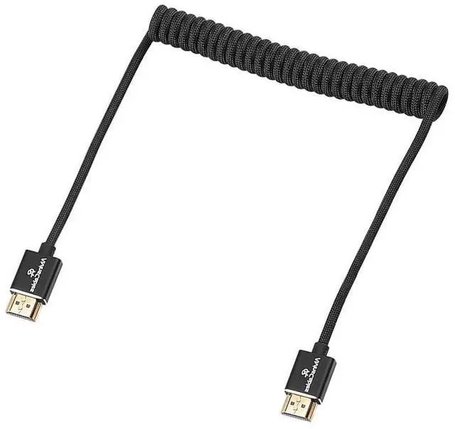 Alt view image 3 of 5 - Alvin's Cables 8K 2.1 Full HDMI Cable, Z-CAM HDMI Type A Coiled Cable for ATOMOS Ninja V, Flexible Durable Camera Cable for BMPCC, for Panasonic S1H GH5, for Sony A7S3 A9 A74 A7siii, for Canon C70