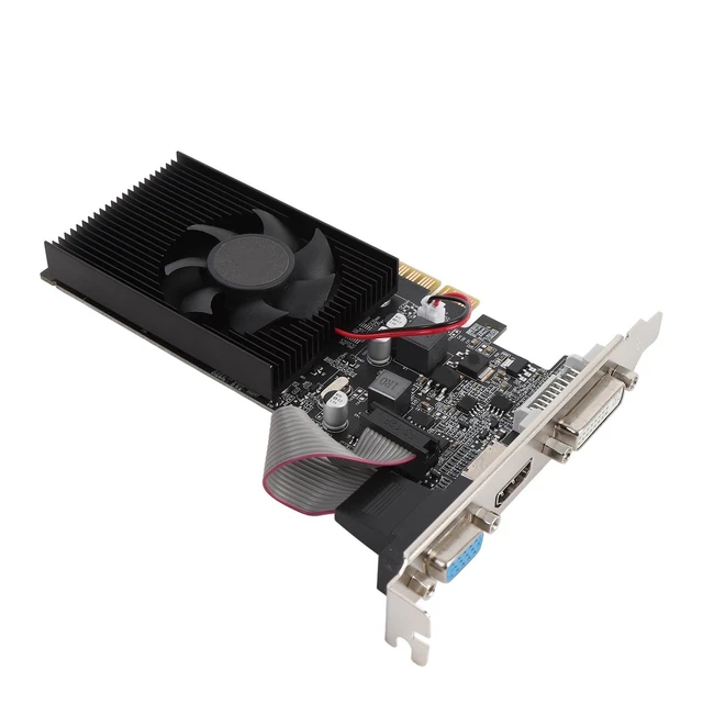 Alt view image 2 of 5 - VBESTLIFE GT210 1GB Graphics Card, DDR3 64 Bit GPU, 500/589MHz, PCIE 2.0 16X Desktop PC Gaming Video Card with HDMI, DVI, VGA Ports