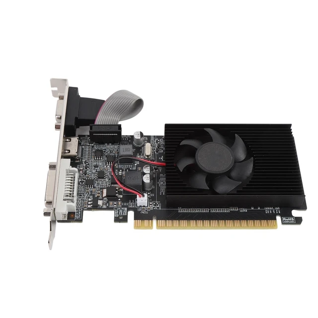 Alt view image 3 of 5 - VBESTLIFE GT210 1GB Graphics Card, DDR3 64 Bit GPU, 500/589MHz, PCIE 2.0 16X Desktop PC Gaming Video Card with HDMI, DVI, VGA Ports