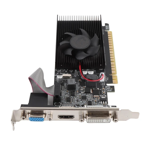 Alt view image 4 of 5 - VBESTLIFE GT210 1GB Graphics Card, DDR3 64 Bit GPU, 500/589MHz, PCIE 2.0 16X Desktop PC Gaming Video Card with HDMI, DVI, VGA Ports