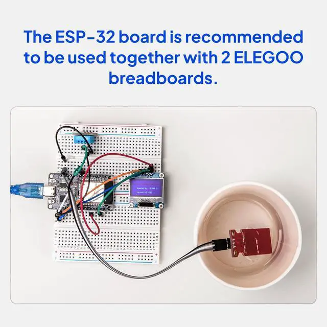 Alt view image 4 of 5 - ELEGOO ESP-32 Super Starter Kit with Tutorial and Development Board USB-C Dual Core Microcontroller Support AP/STA/AP+STA, CP2102 Chip Compatible with Arduino IDE
