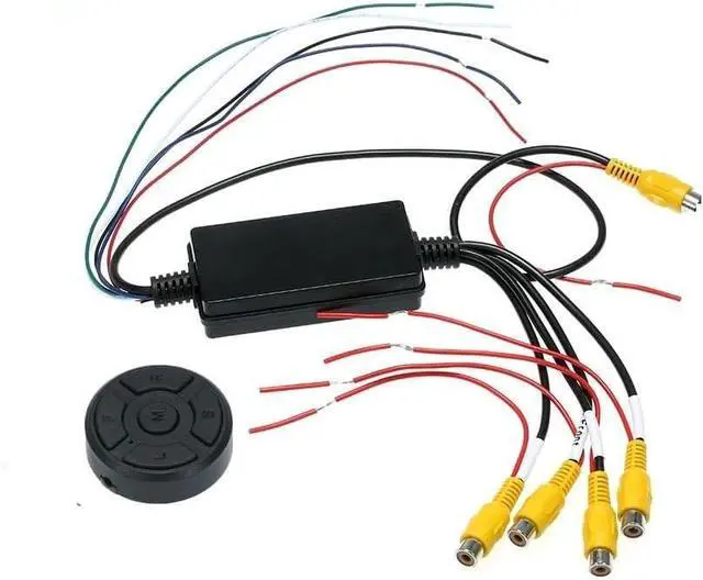 Alt view image 4 of 5 - weevoo Intelligent Car Video Switcher Converter 4 Input 1 Output Switch Video System for Monitor with RCA Connector and Coaxial Cable
