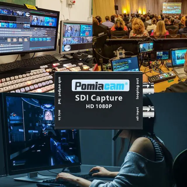 Alt view image 2 of 5 - POMIACAM SDI to USB Capture Card, 1080P SDI Input to USB 3.0 Output, Live Streaming, Plug and Play, Windows, Linux Compatible