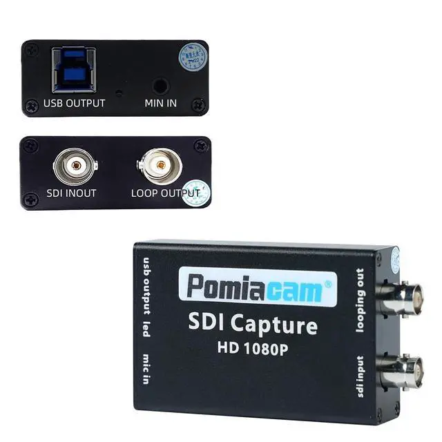 Alt view image 5 of 5 - POMIACAM SDI to USB Capture Card, 1080P SDI Input to USB 3.0 Output, Live Streaming, Plug and Play, Windows, Linux Compatible
