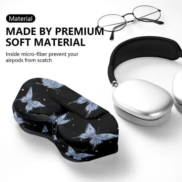 Alt view image 4 of 5 - Compatible for Apple Airpods Max Case,Smart Case Cover Accessories with Sleep Mode Made by PU Leather Original Replacement Carrying Case for Airpod Pro Max Headphones