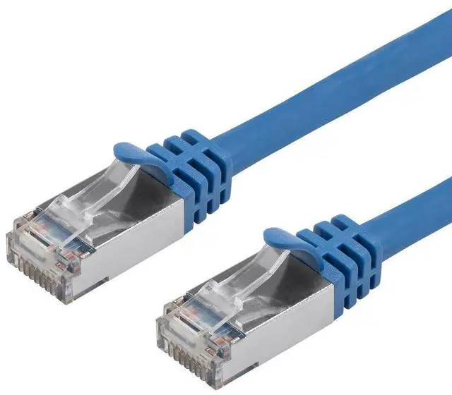 Main image of Buhbo 2 ft CAT7 Shielded RJ45 Ethernet Network Snagless Cable 10Gbps 600 MHz (24-Pack) Blue