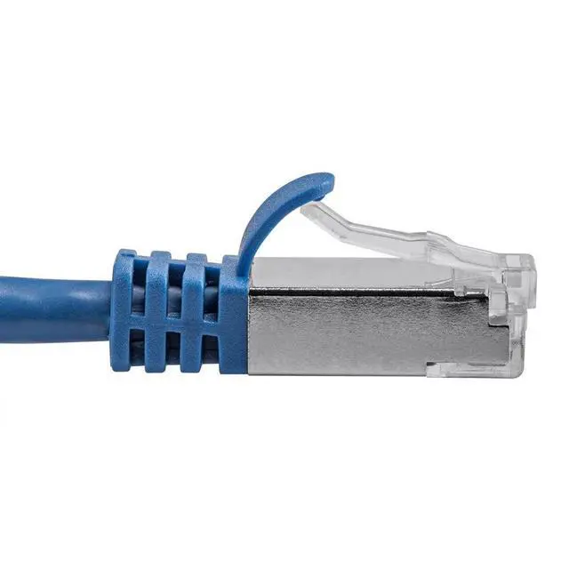 Alt view image 4 of 5 - Buhbo 2 ft CAT7 Shielded RJ45 Ethernet Network Snagless Cable 10Gbps 600 MHz (24-Pack) Blue