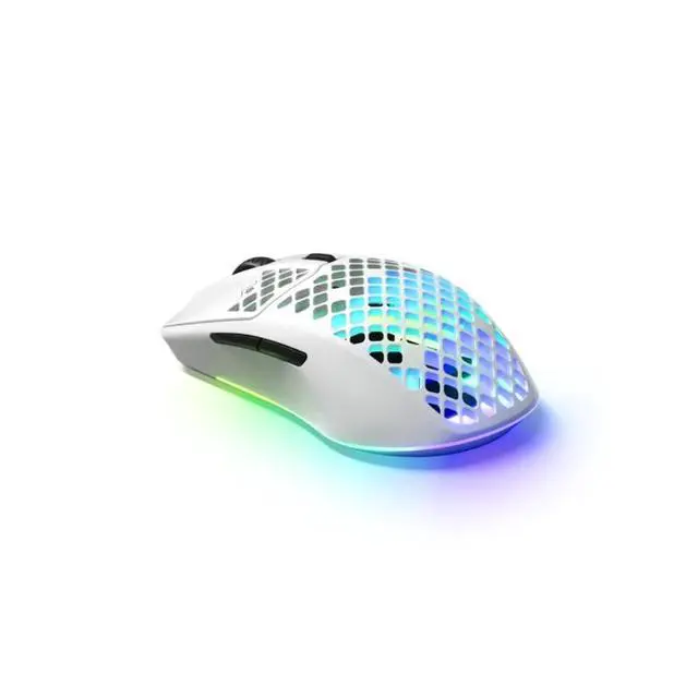 Alt view image 2 of 4 - SteelSeries Aerox 3 Wireless Gaming Mouse - Optical - Wireless - Bluetooth - 2.40 GHz - Yes - Black - USB Type C - 18000 dpi - 6 Button(s) - Right-Handed Only