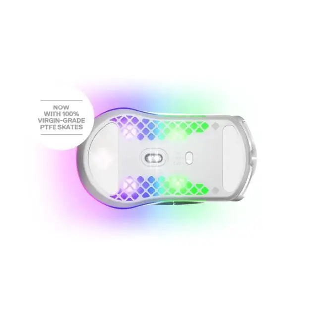Alt view image 3 of 4 - SteelSeries Aerox 3 Wireless Gaming Mouse - Optical - Wireless - Bluetooth - 2.40 GHz - Yes - Black - USB Type C - 18000 dpi - 6 Button(s) - Right-Handed Only