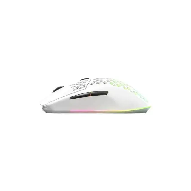 Alt view image 4 of 4 - SteelSeries Aerox 3 Wireless Gaming Mouse - Optical - Wireless - Bluetooth - 2.40 GHz - Yes - Black - USB Type C - 18000 dpi - 6 Button(s) - Right-Handed Only
