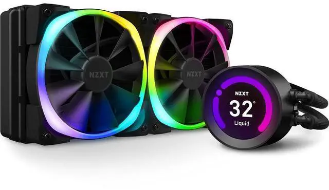 Main image of NZXT Kraken Z53 RGB 240mm - RL-KRZ53-R1 - AIO RGB CPU Liquid Cooler - Customizable LCD Display - Improved Pump - Powered by CAM V4 - RGB Connector - AER RGB 2 120mm Radiator Fans (2 Included)