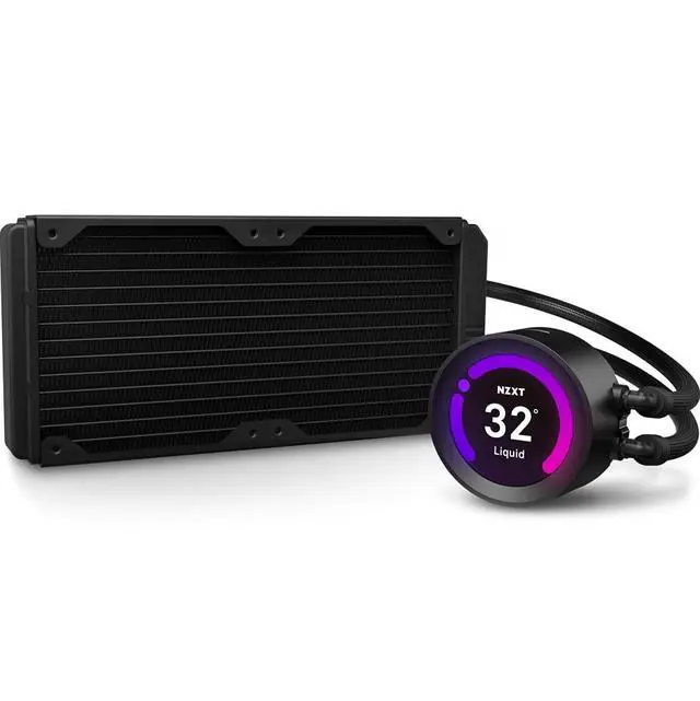 Alt view image 2 of 5 - NZXT Kraken Z53 RGB 240mm - RL-KRZ53-R1 - AIO RGB CPU Liquid Cooler - Customizable LCD Display - Improved Pump - Powered by CAM V4 - RGB Connector - AER RGB 2 120mm Radiator Fans (2 Included)
