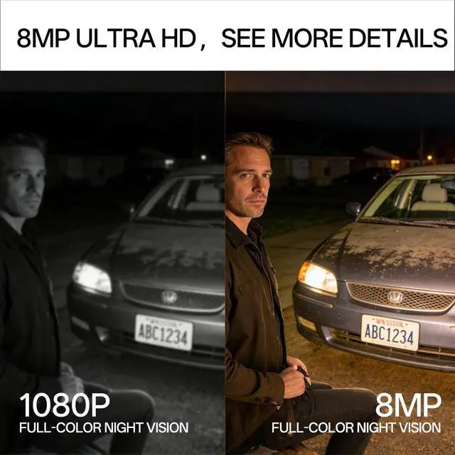 Alt view image 5 of 5 - IPC383F-SL 8MP Outdoor PoE Security Camera, Smart Hybrid Light Turret IP Camera, Human & Vehicle Detection, H.265+, Built-in Mic, IP67 Weatherproof, ONVIF Compatible(Guarding Vision)