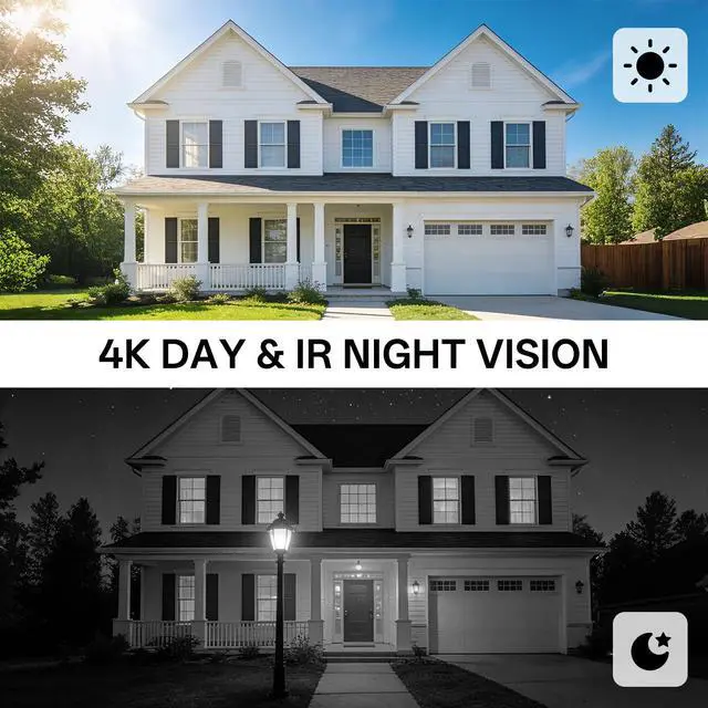 Alt view image 3 of 5 - IPC383F-SL 8MP Outdoor PoE Security Camera, Smart Hybrid Light Turret IP Camera, Human & Vehicle Detection, H.265+, Built-in Mic, IP67 Weatherproof, ONVIF Compatible(Guarding Vision)