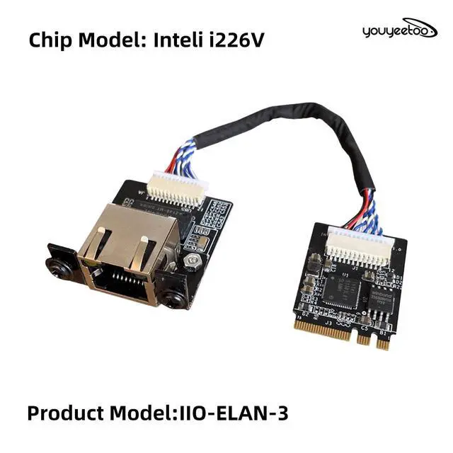 Alt view image 5 of 5 - youyeetoo i226-V Gigabit 2.5G Ethernet Server NIC Card - M.2 Interface for Enhanced Network Speeds,Support youyeetoo X1 X86 SBC, 10/100/1000/2500 Mbps RJ45 LAN (M.2 B + M Key,15CM)