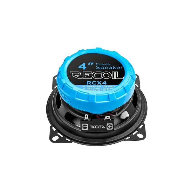 Alt view image 4 of 5 - RECOIL RCX4 Echo Series 4-Inch Car Audio Coaxial Speaker System