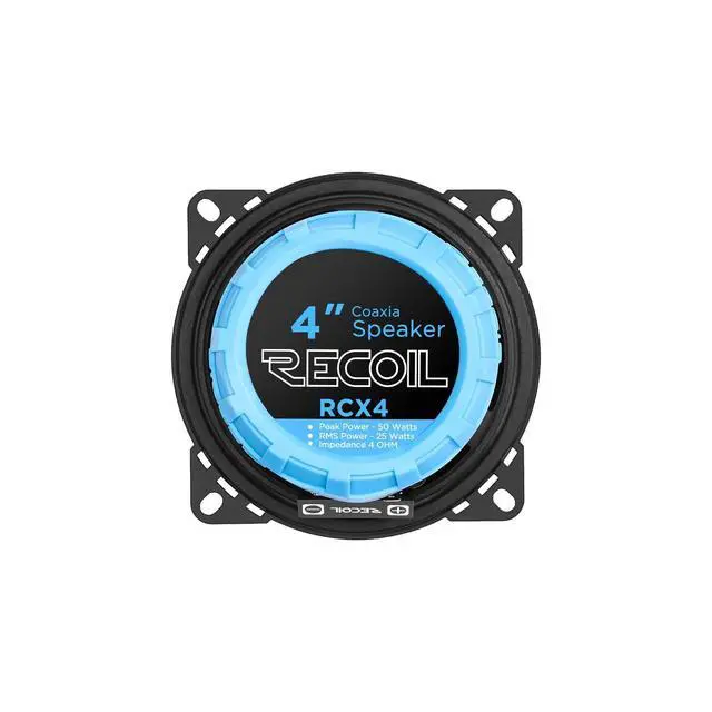 Alt view image 5 of 5 - RECOIL RCX4 Echo Series 4-Inch Car Audio Coaxial Speaker System