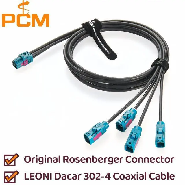 Alt view image 2 of 5 - Rosenberger Quad HFM Mini FAKRA Z Code Female to Fakra Female Four Ports Automotive RF Coaxial Cable 4-in-1 AMK12D-1M4Z5-Z to 59Z113-000-Z GMSL FPD-Link Camera Vehicle LVDS Data Cable (2M/6.6FT)