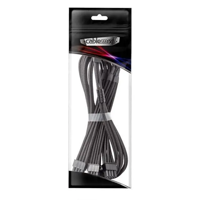 Alt view image 4 of 4 - CableMod C-Series Pro ModFlex Sleeved 12V-2x6 12VHPWR 90 StealthSense PCIe Cable for Corsair Type 4 / Type 3 - Variant B (Black, 16-pin to Triple 8-pin, 60cm)