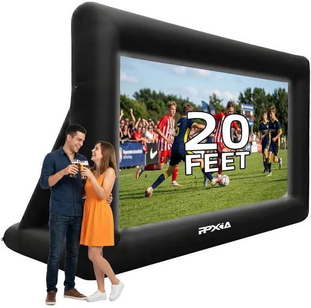 Main image of Inflatable Movie Screen Outdoor Projector Screen for Outside 20ft, Blow Up Screens Front and Rear Projection with Air Blower, Best for Movie Nights Backyard Home Theater Pool Party