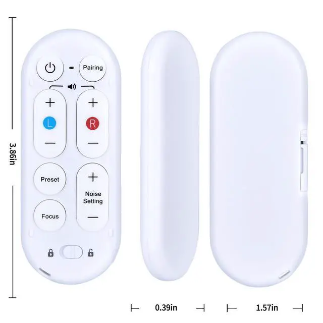 Alt view image 3 of 4 - WKOLF Remote Replacement for Olive Union Max Hearing Ear Buds Model OU1P0202