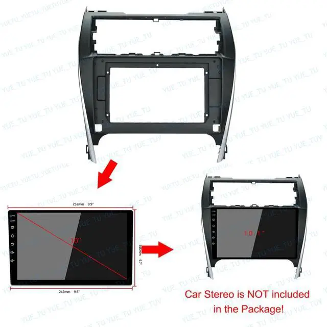 Alt view image 3 of 5 - 10.1inch 2DIN Installation Dash Kit fits for Toyota Camry 2012-2014 Aftermarket Android Car Radio Stereo Mounting Fascia Panel