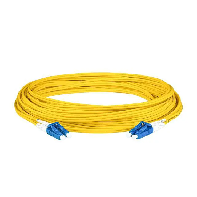 Alt view image 5 of 5 - SpeedyFiberTX 6-Pack 5 Meter LC to LC Fiber Patch Cable, Corning SMF-28 Singlemode 9/125um Ultra Optical Fiber, Duplex, Yellow Riser OFNR Cable Jacket