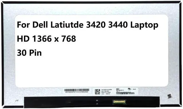 Main image of WWGTMC D2K69 0D2K69 Replacement 14 inch Screen for Dell Latitude 3420 3440 Series Laptop Non-Touch Screen HD 1366x768 30 Pin LCD LED Display